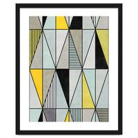 Colorful Concrete Triangles - Yellow, Blue, Grey