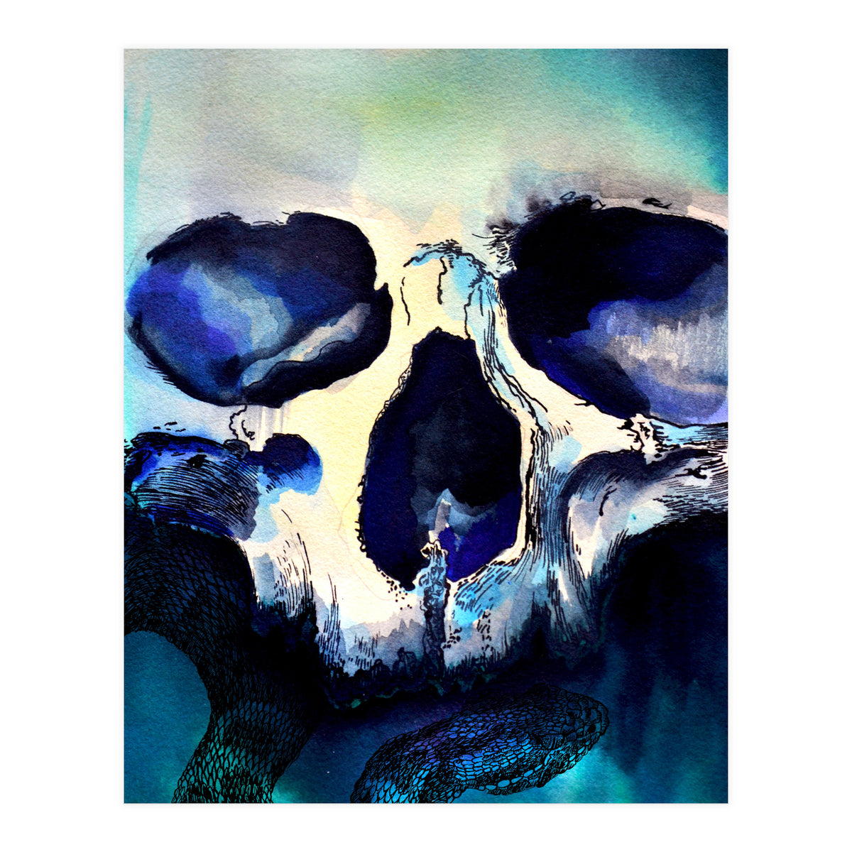 Blue Skull (Print Only)