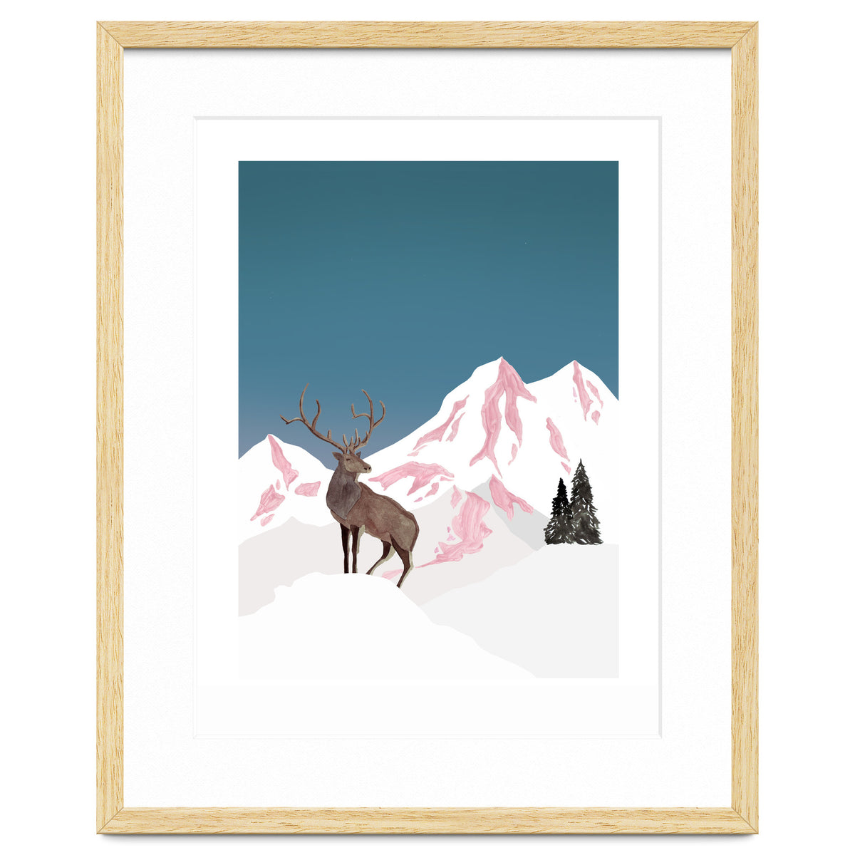 Mountain Love Winter Stag