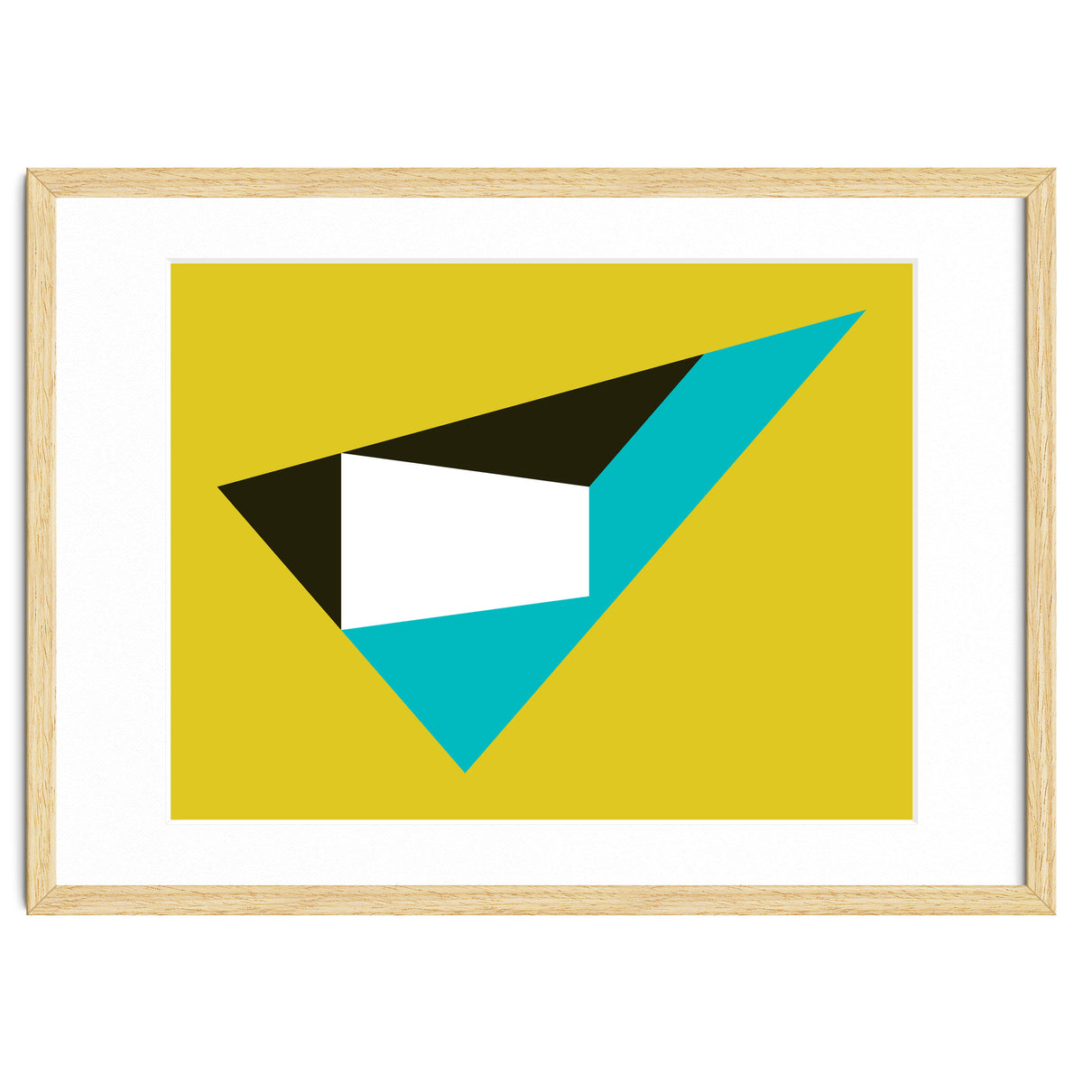 Geometric Shapes No. 39 - mustard & turquoise