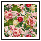 Vintage Botanical, Blush Floral Rose Illustration, Nature Plants Bohemian Painting, Royal Garden thumbnail