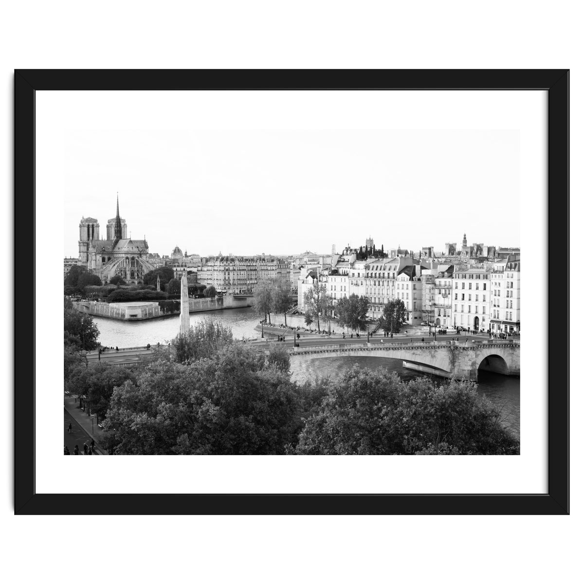 Paris View in Black and White