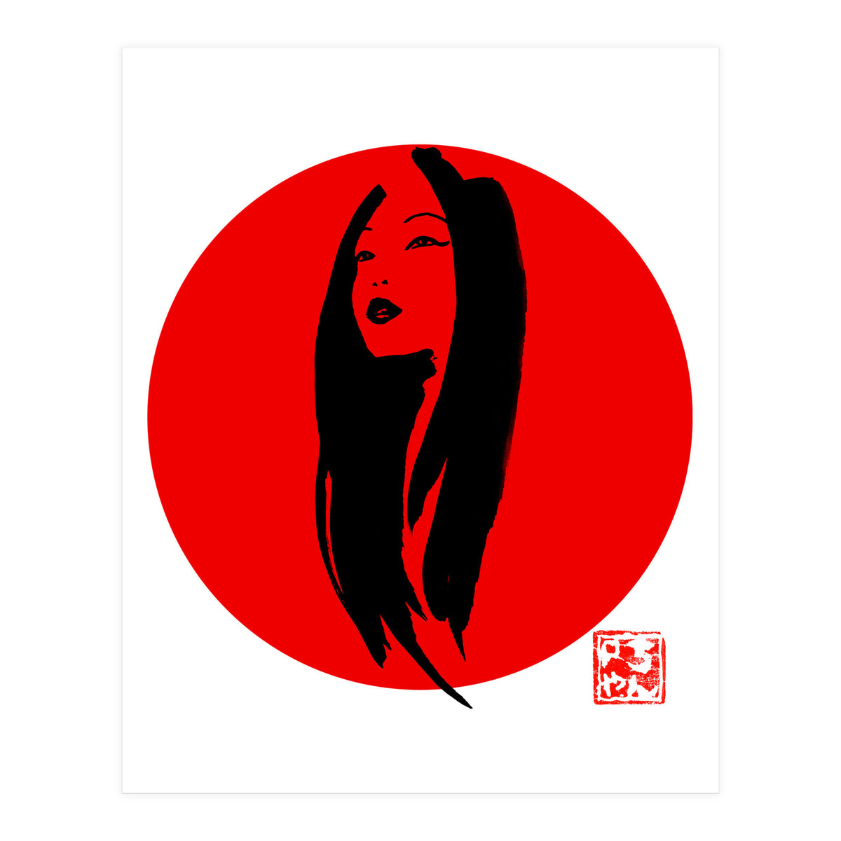 Geisha02 in red (Print Only)