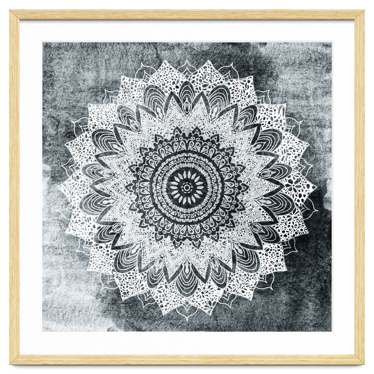 Bohochic Mandala In Gray