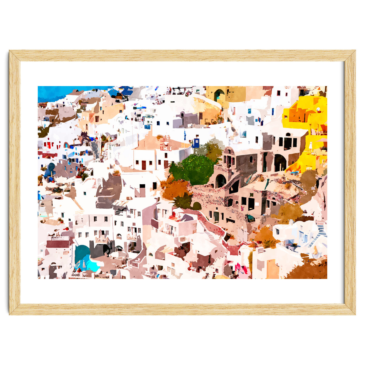 Travel Far Enough, You Meet Yourself Illustration, Spain Citiscape Architecture Painting, Buildings