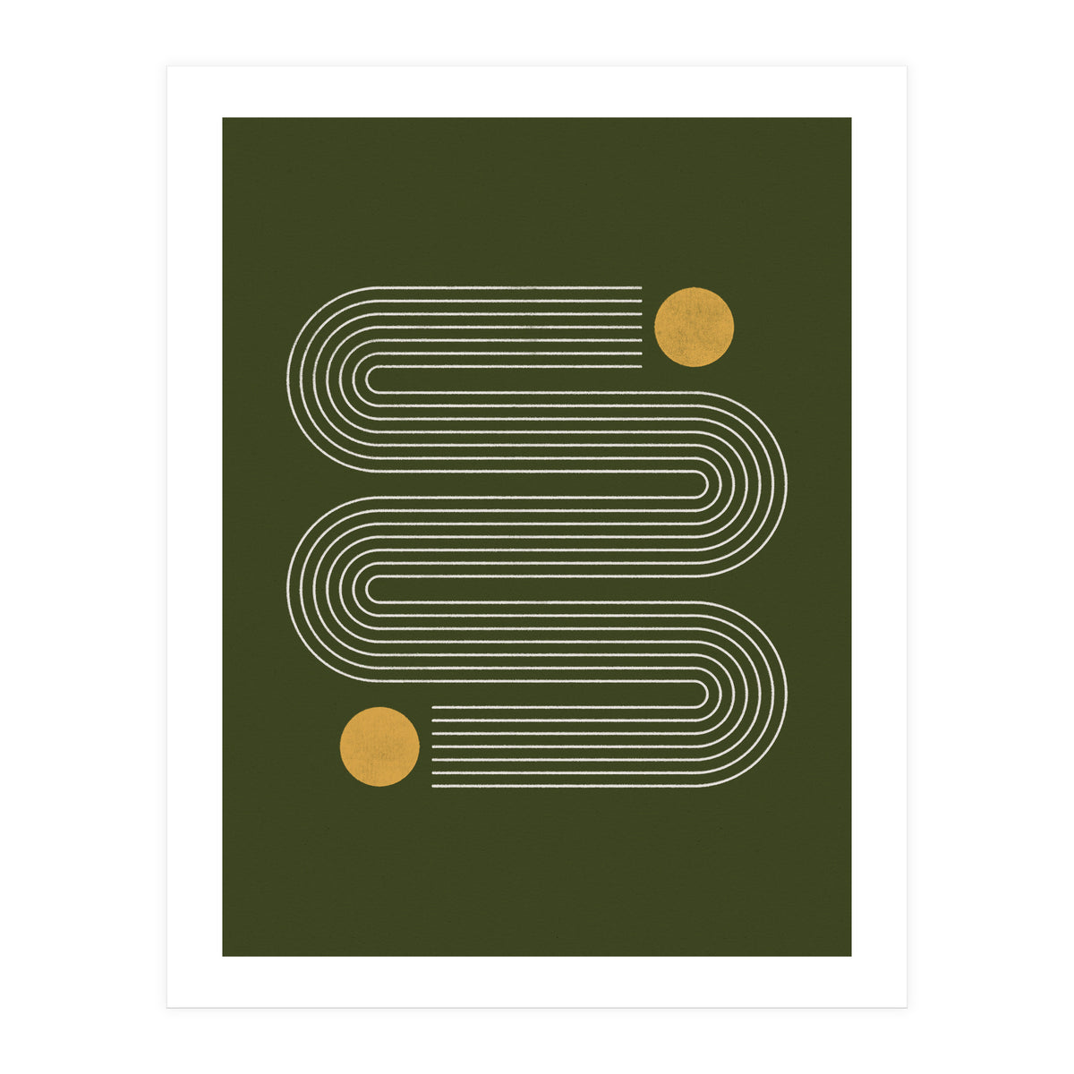 Mid-Century Modern No.25 - Woodblock Print (Print Only)