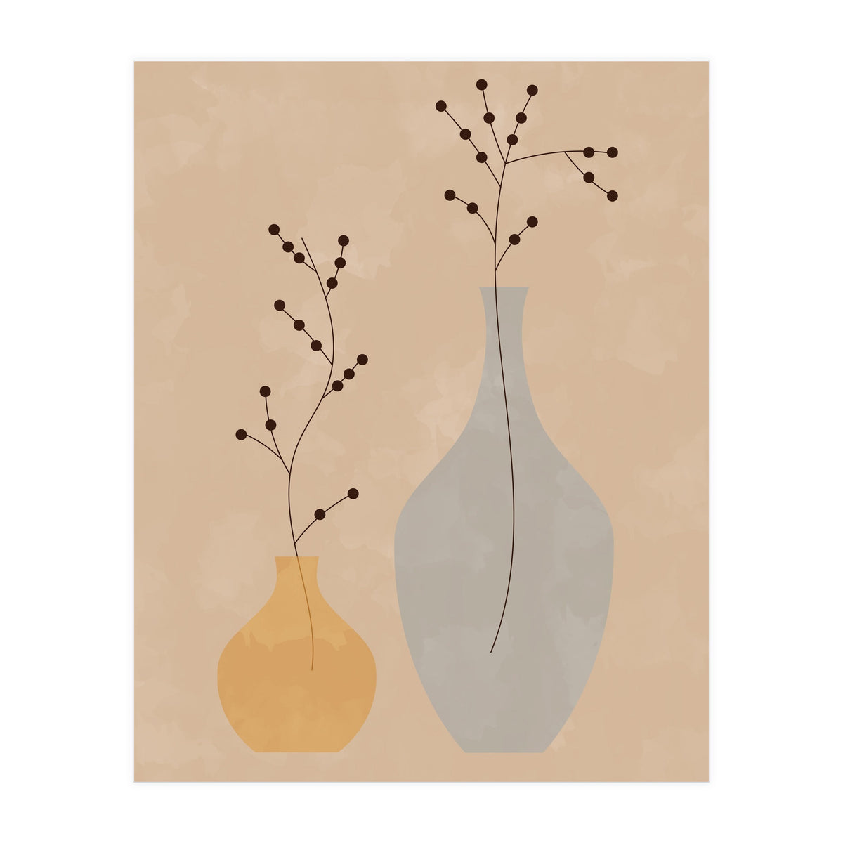 Mid Century Boho Pottery (Print Only)