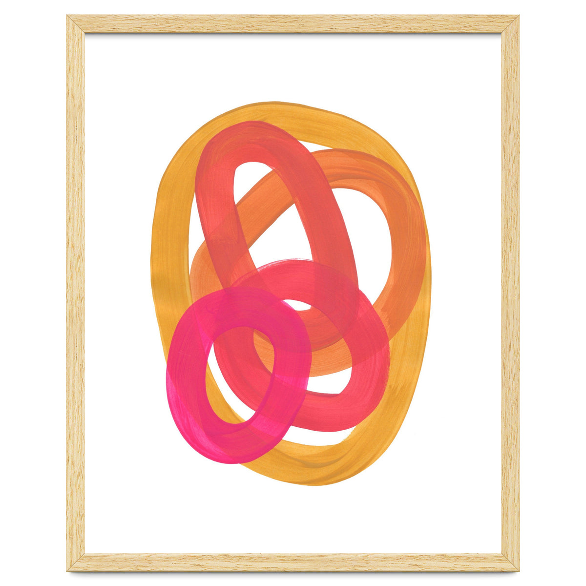 Warm Candy Colors Magenta Yellow Nesting Circles Ombre