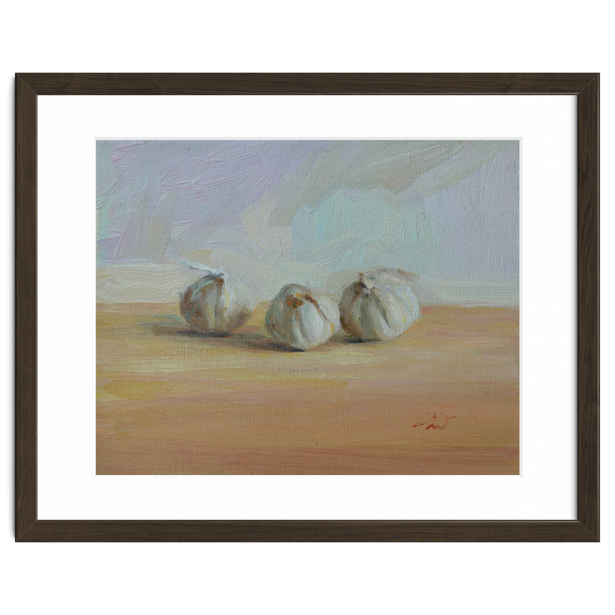 Three Garlic Globes Still Life Painting