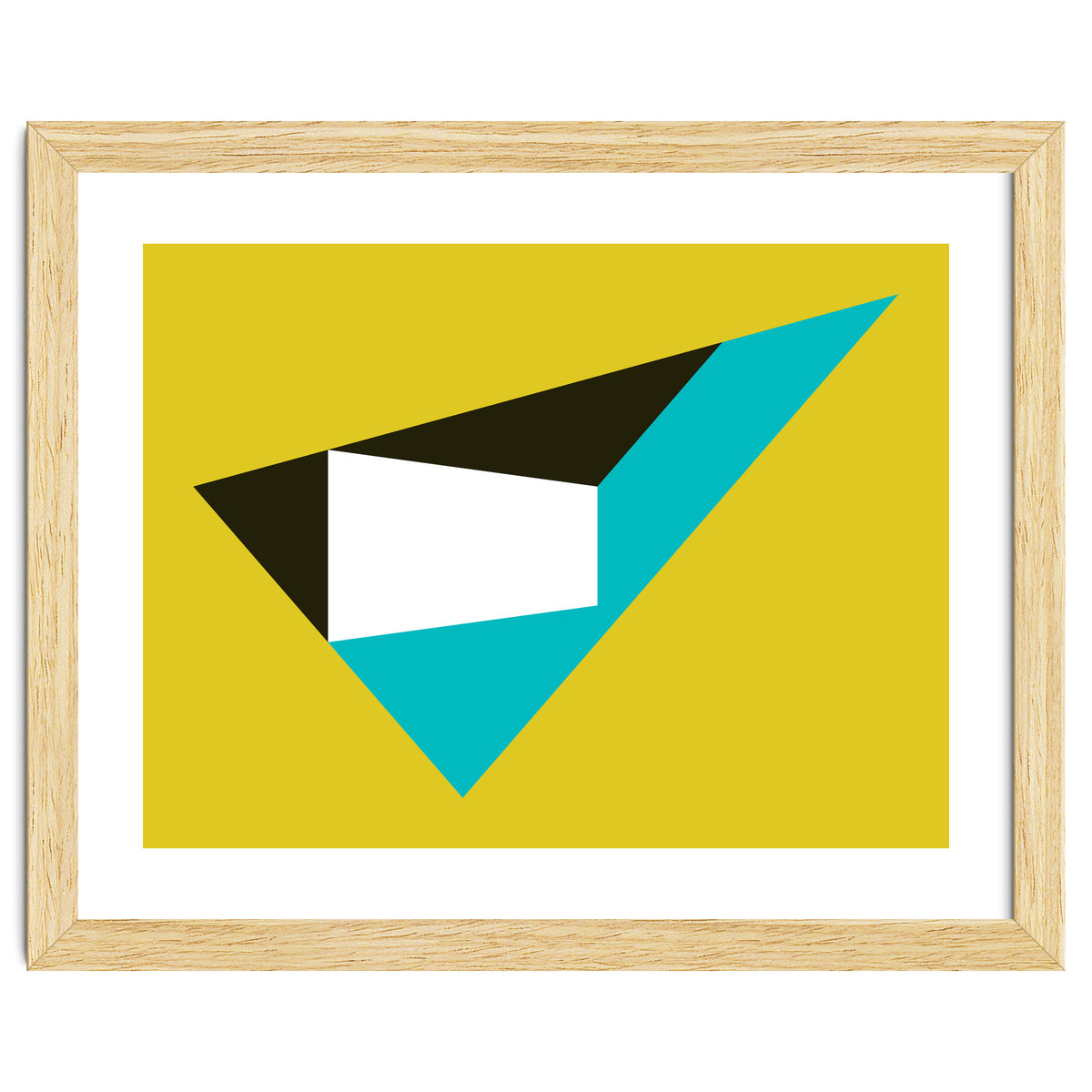 Geometric Shapes No. 39 - mustard & turquoise