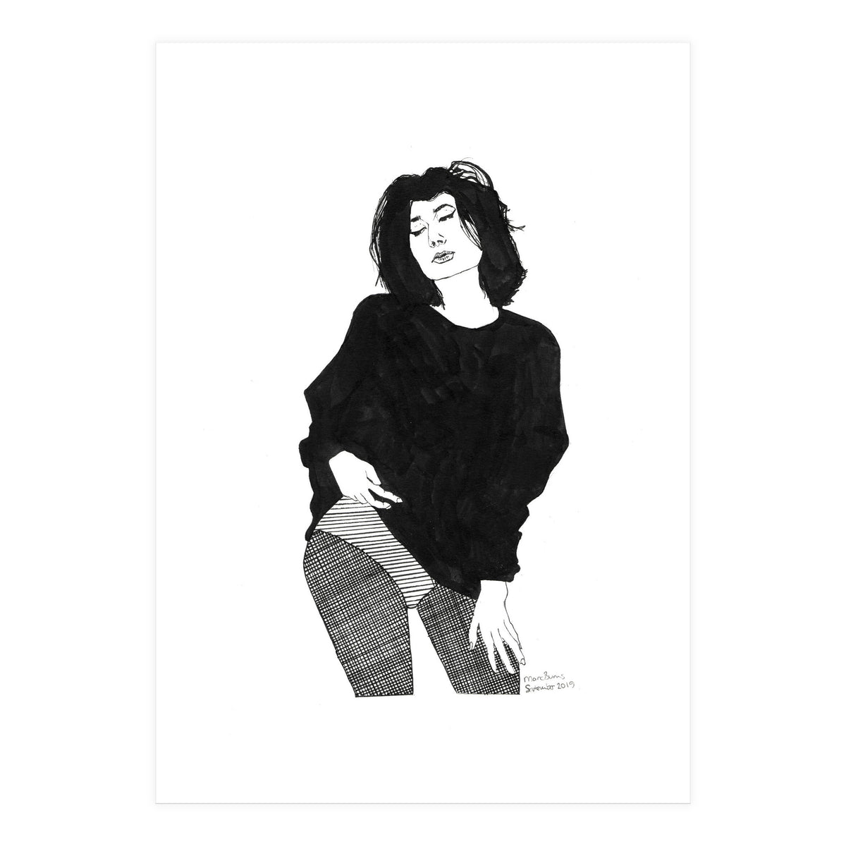 Untitled #44 - Woman in black (Print Only)