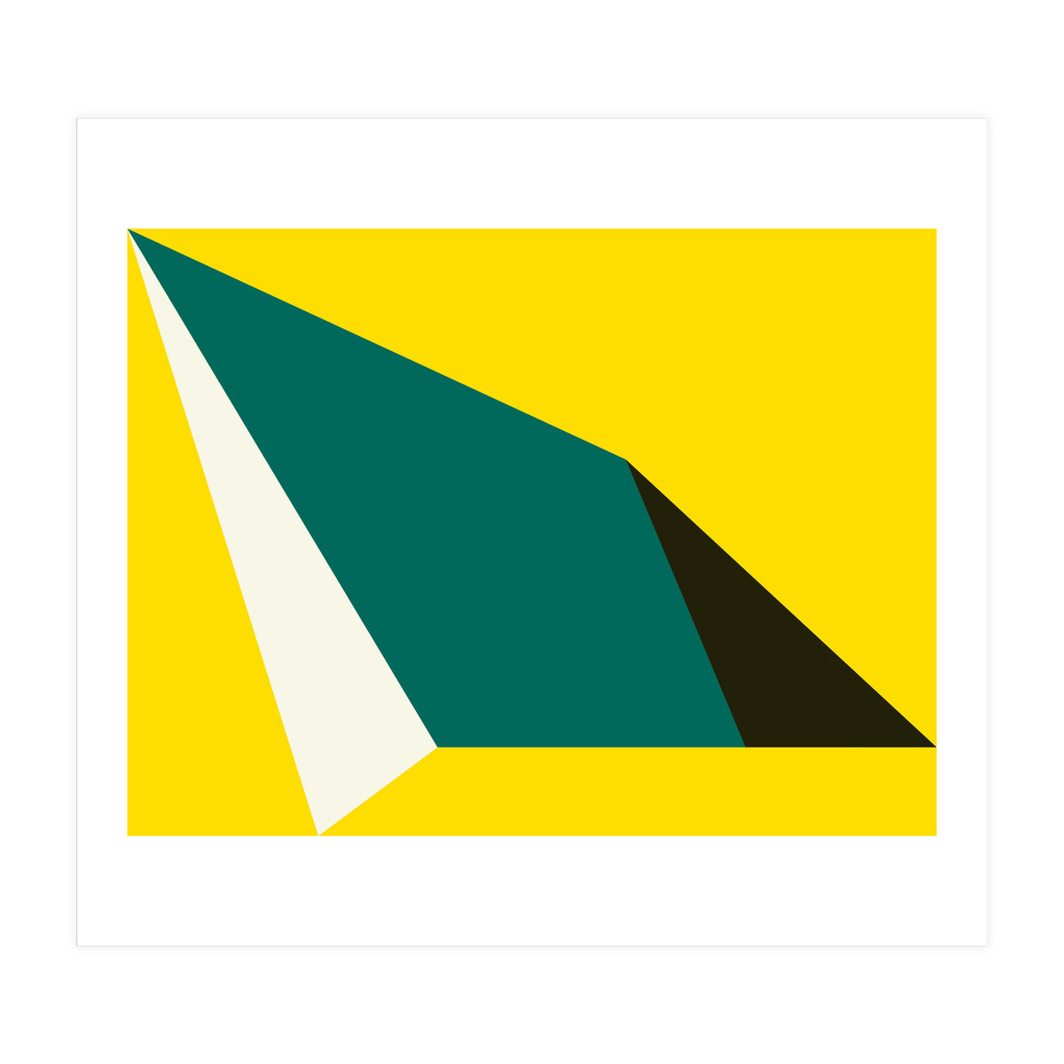 Geometric Shapes No. 74 - yellow, green & black (Print Only)