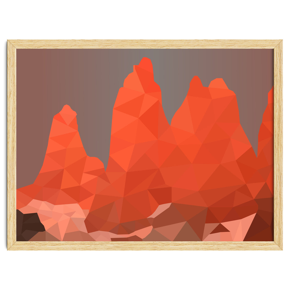 Torres Del Paine National Park Low Poly Art