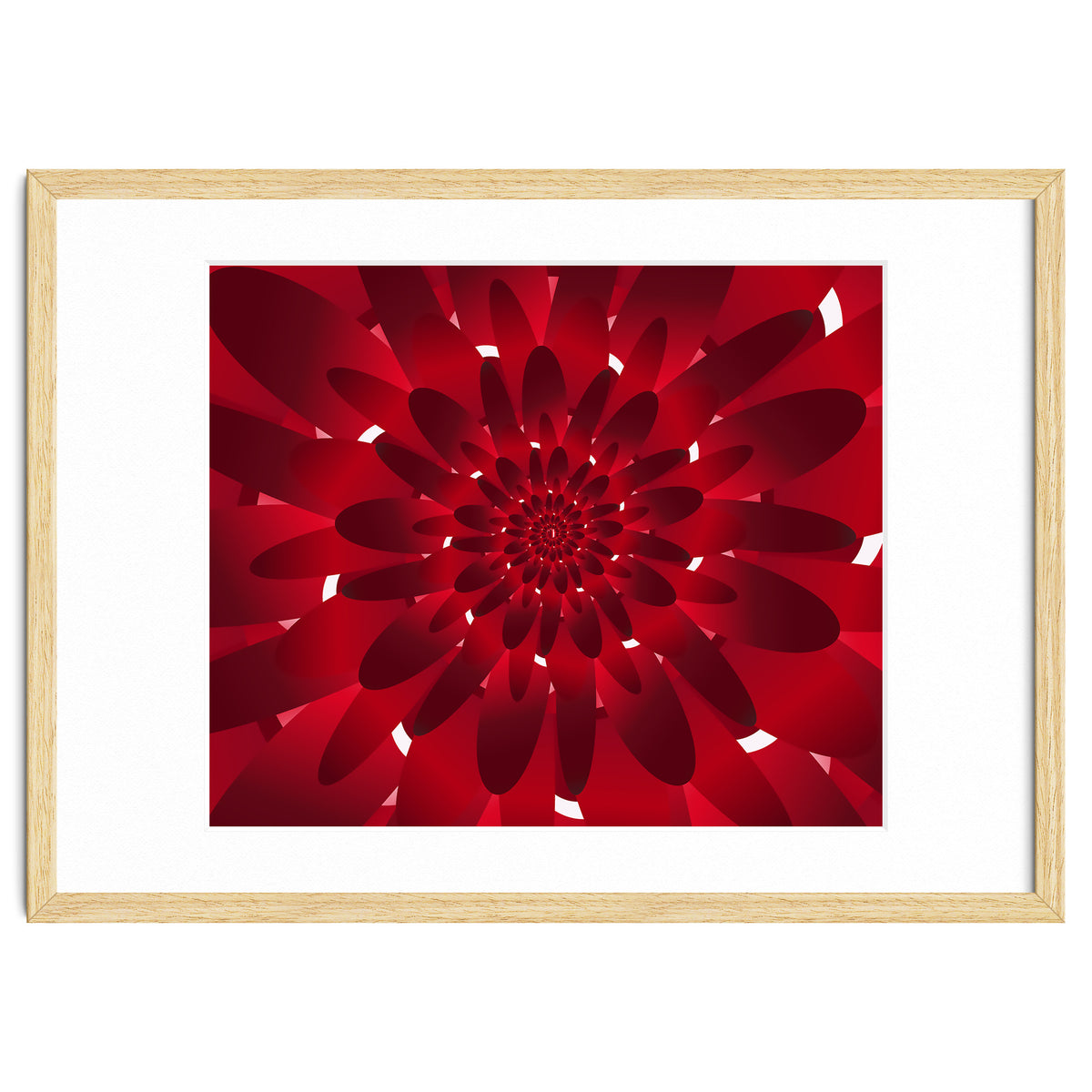 Abstract Modern Red Floral Design Art
