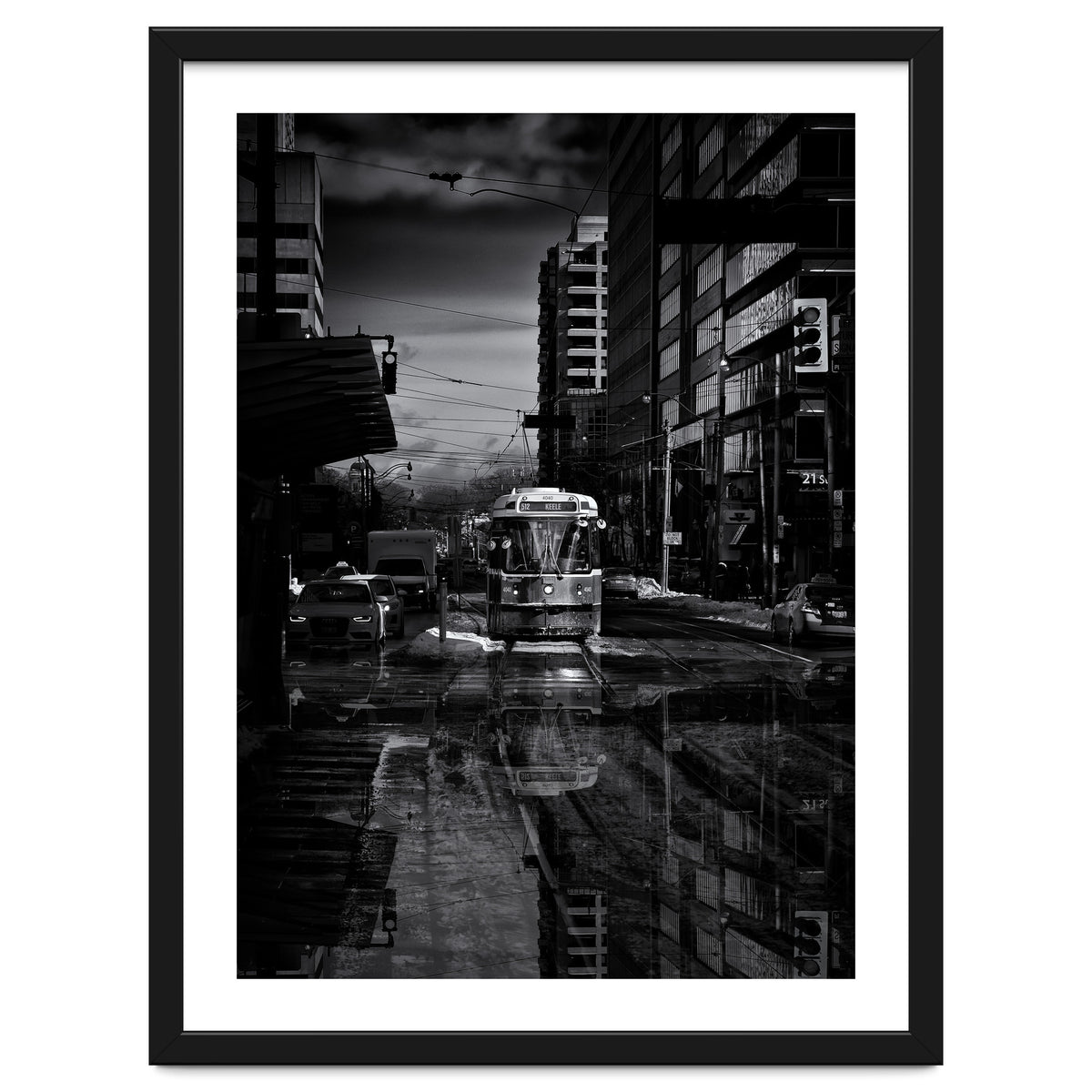 The 512 St. Clair Streetcar Toronto Canada Reflection