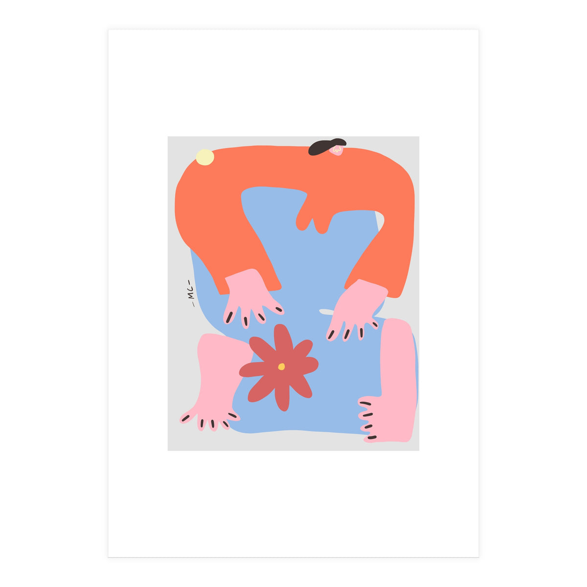 Women And The Flower (Print Only)