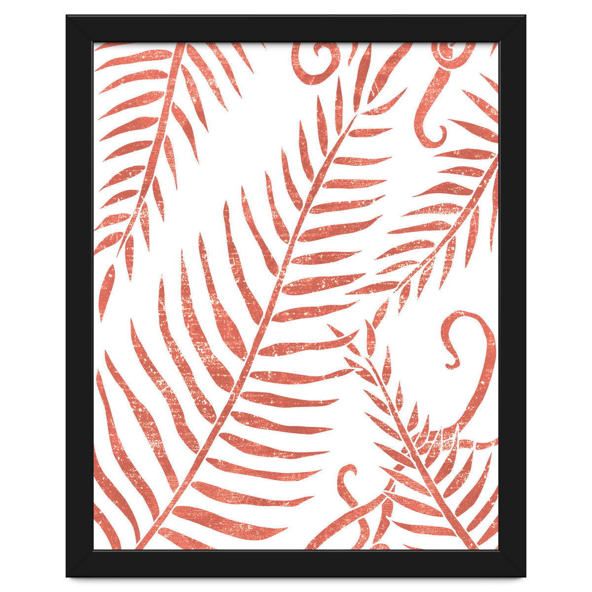 Abstract Terracotta Leaves 2 - Burnt Orange