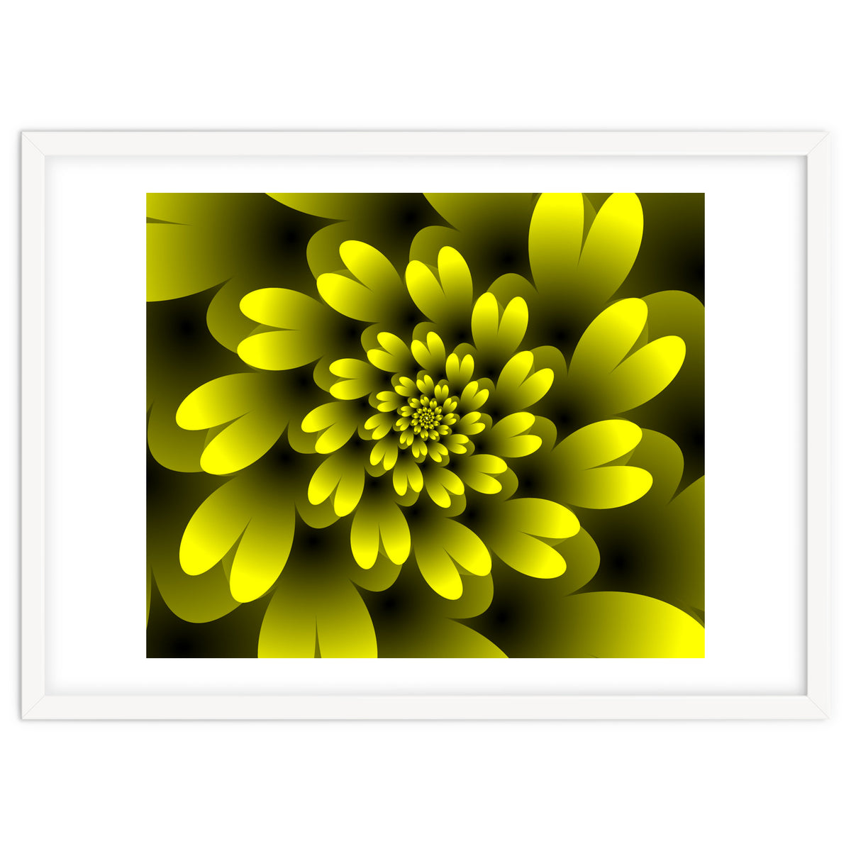 Yellow Floral Satin Wallpaper