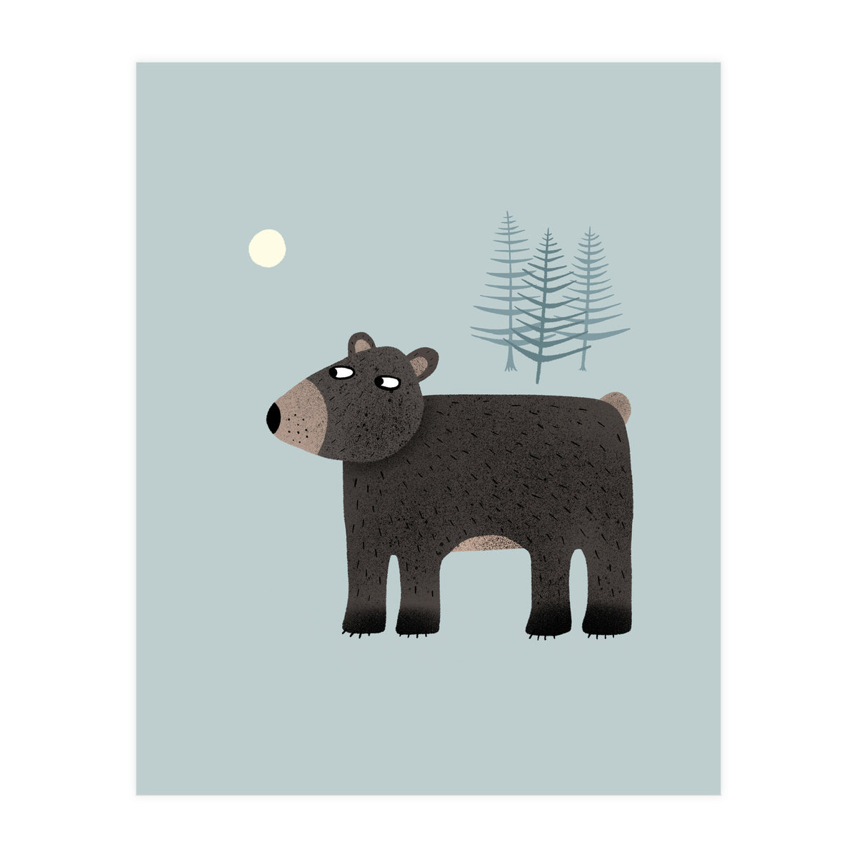 The Bear, the Trees and the Moon (Print Only)