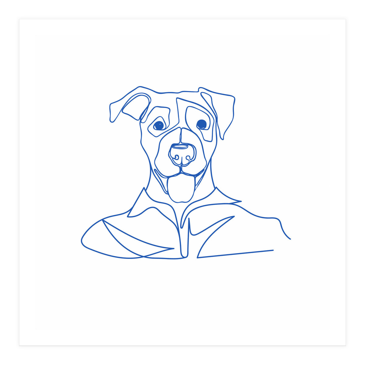 One Line Art Dog  (Print Only)