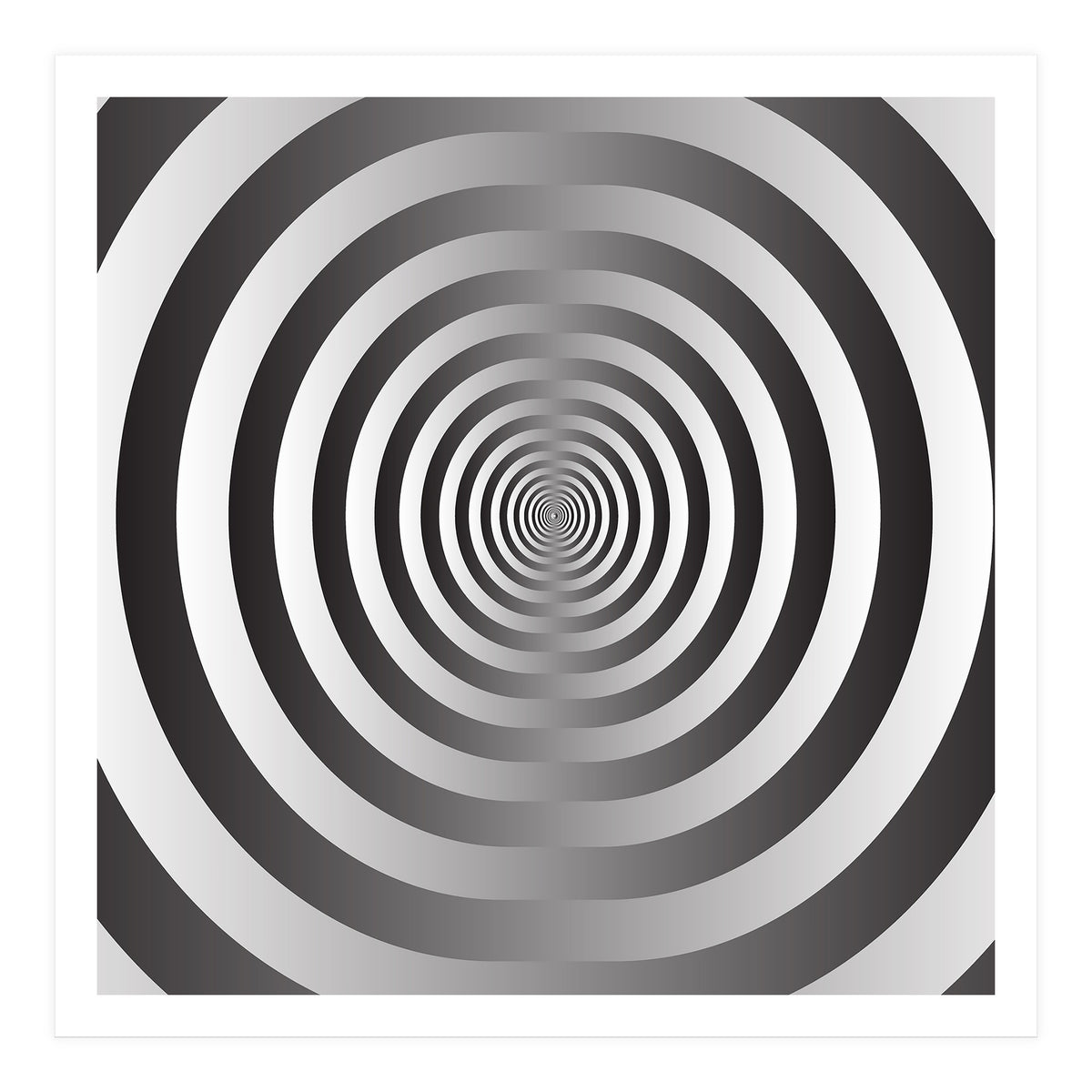 Black And White Spiral  (Print Only)