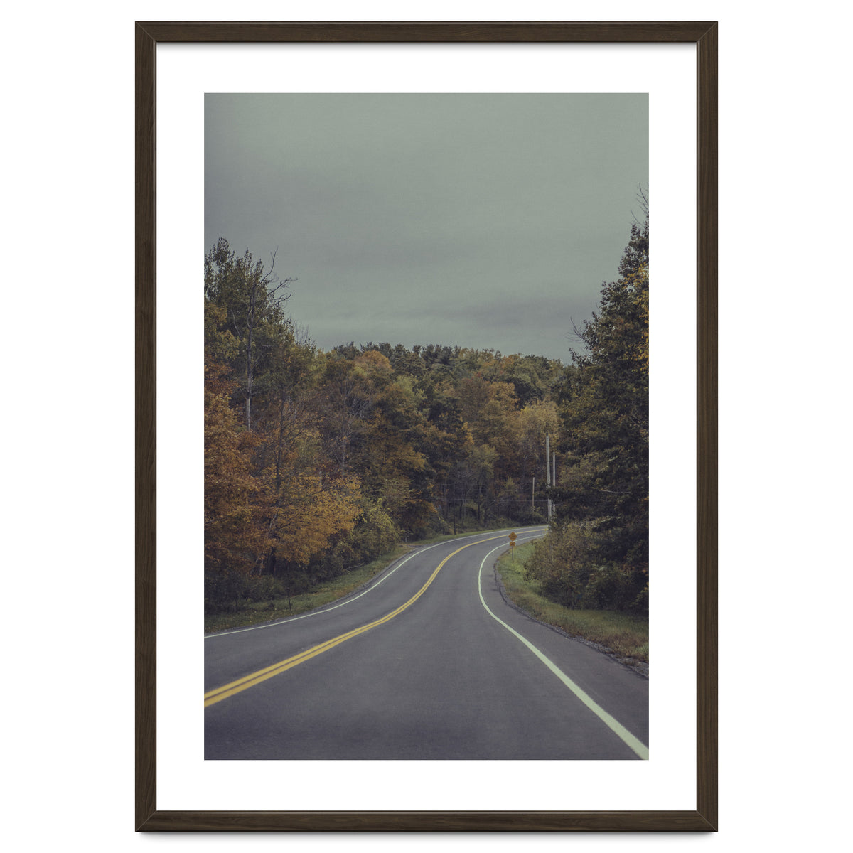 Fall Road in Upstate New York