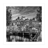 AMSTERDAM Idyllic impression from Singel | Monochrome (Print Only) thumbnail