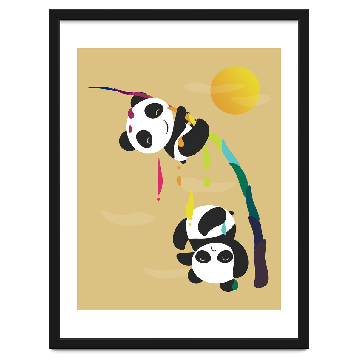 Pandas meet a strange rainbow