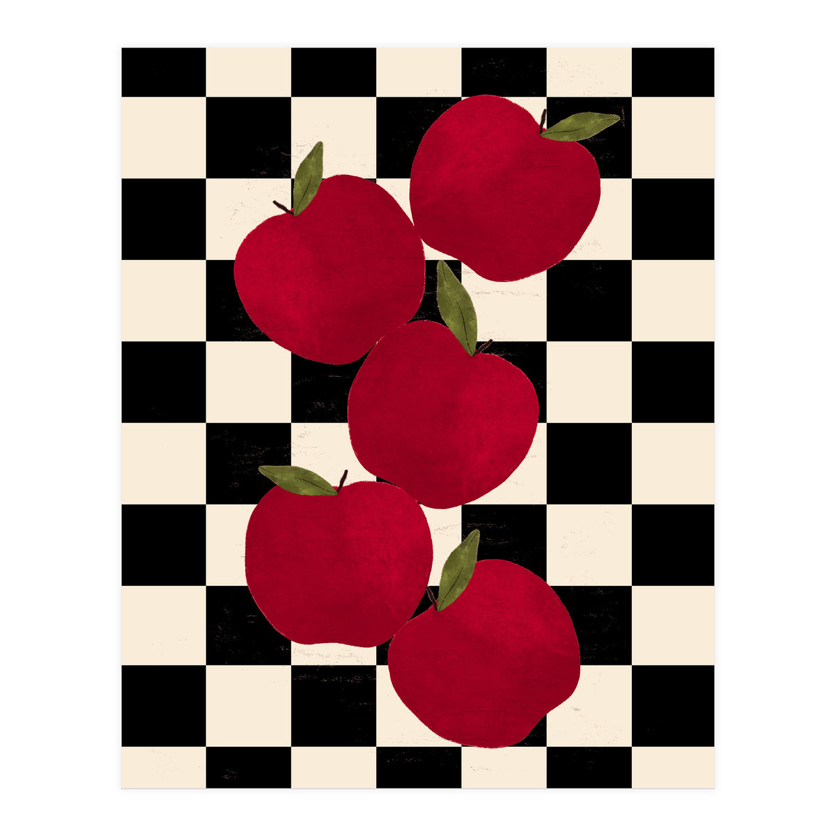 Apples on Checker (Print Only)