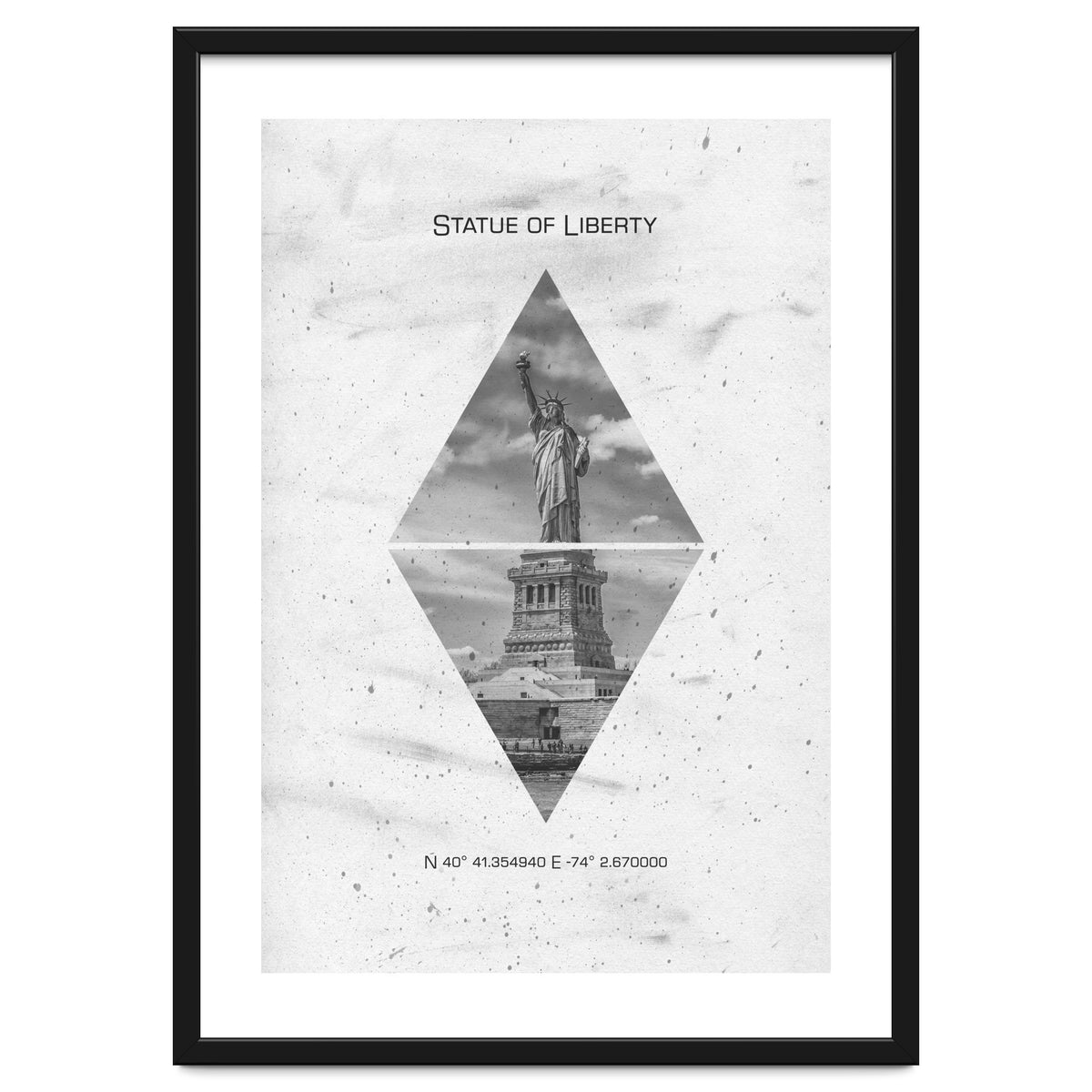 Coordinates NEW YORK CITY Statue of Liberty