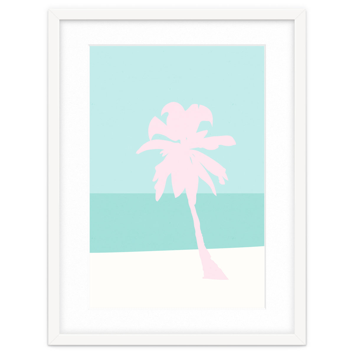 Minimal Palm Tree - Turquoise Coast