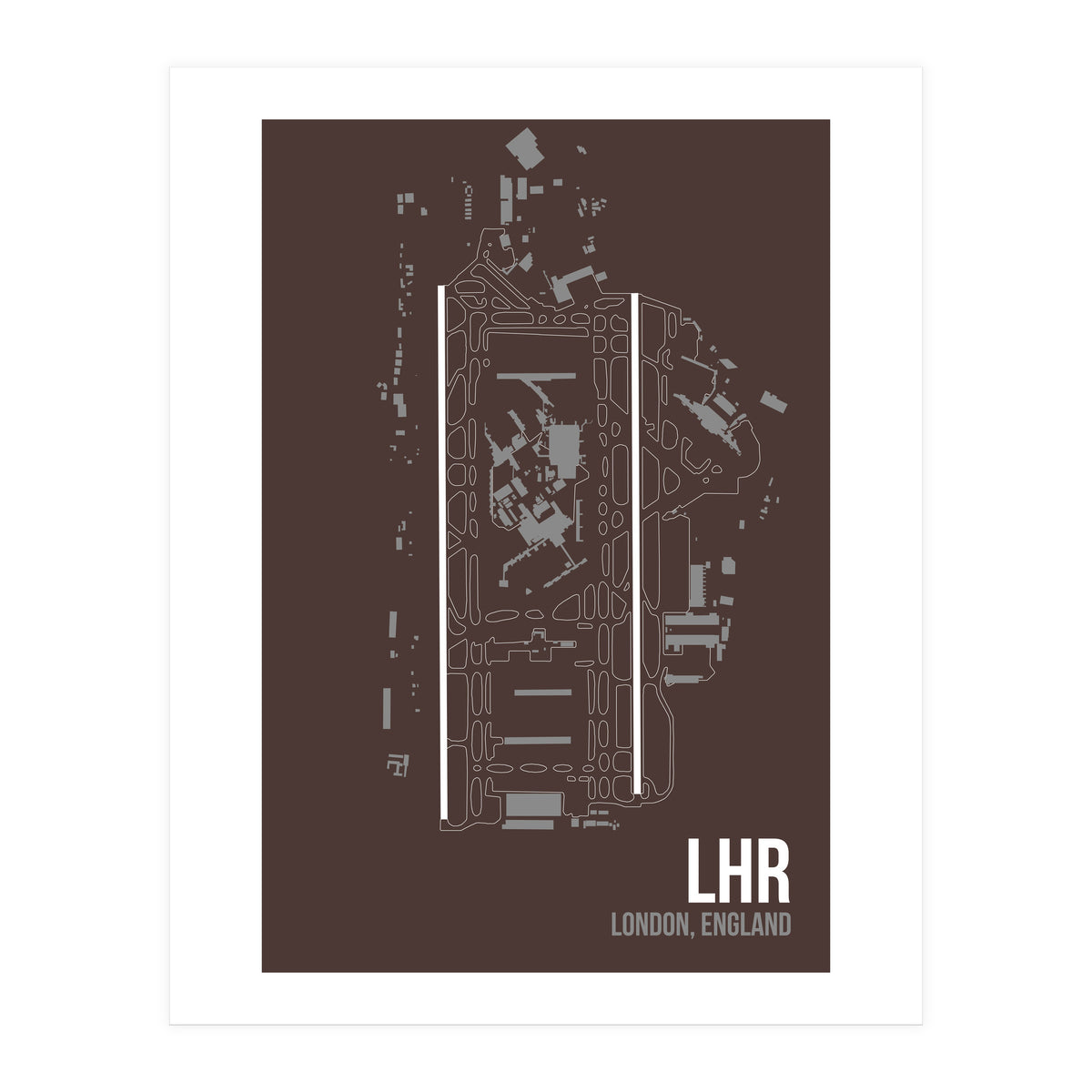 London Heathrow Airport Layout (Print Only)