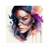 Watercolor Carnival Woman #8 (Print Only) thumbnail