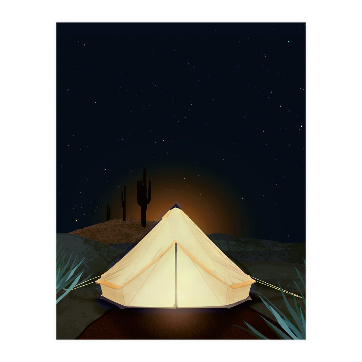 Tent at Night (Print Only)