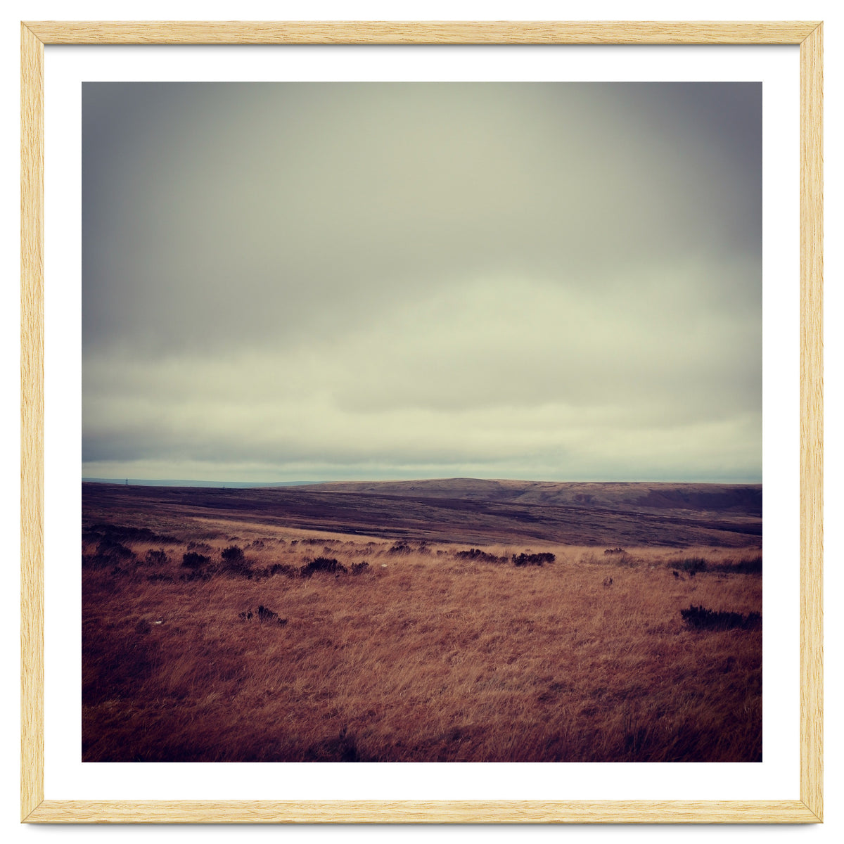 Bleak winter landscape of Saddleworth Moor