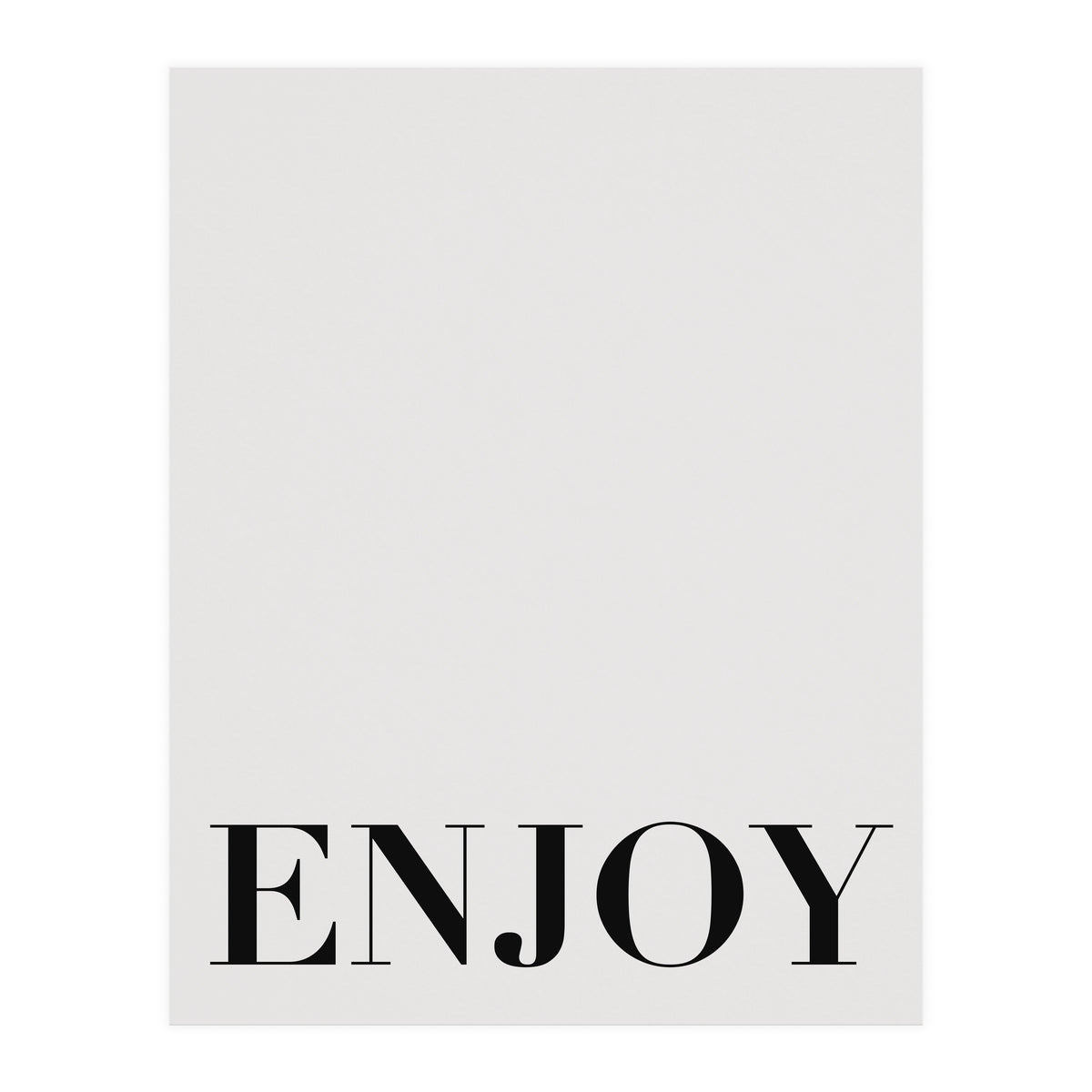 Enjoy White (Print Only)