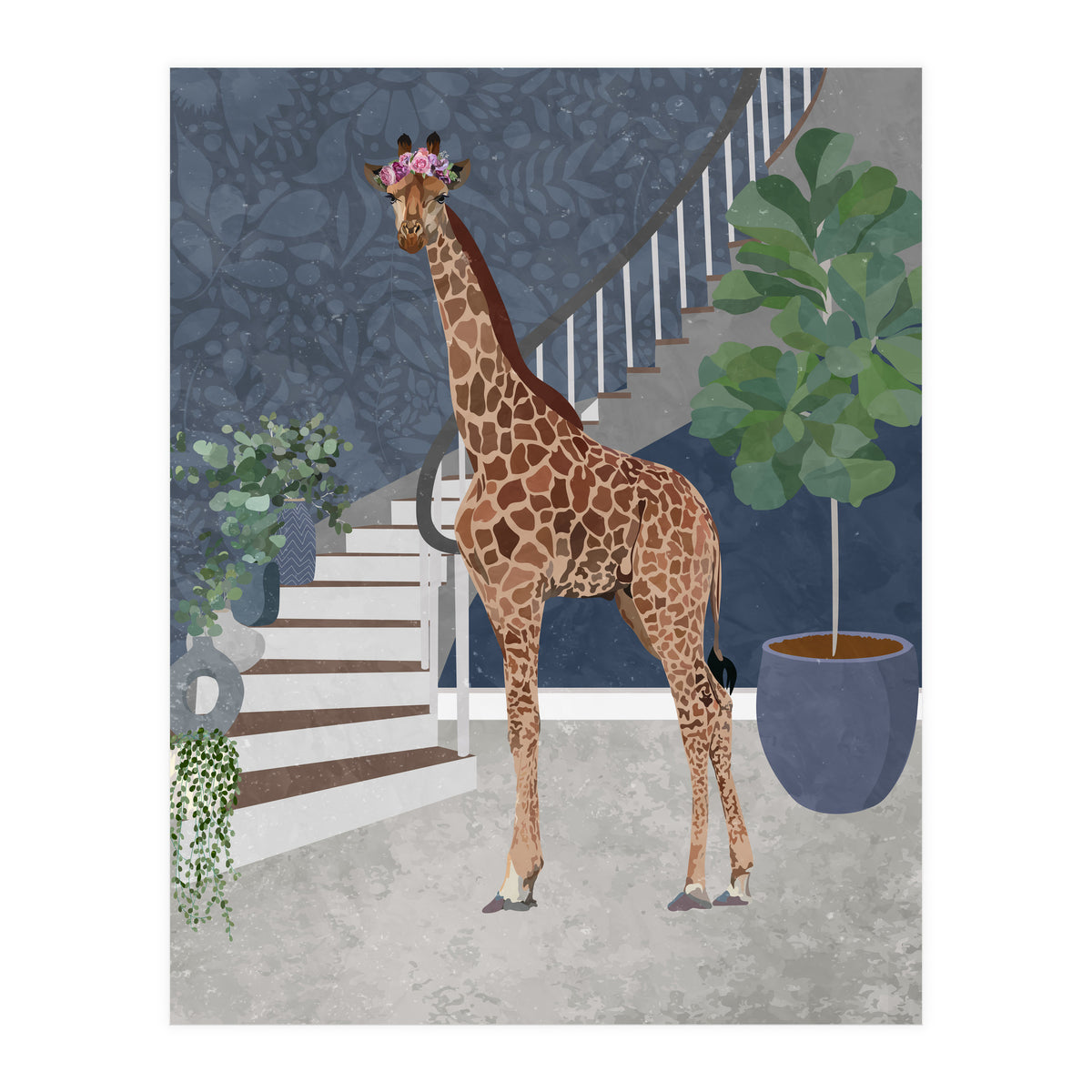 Giraffe in a Victorian House (Print Only)