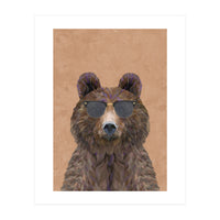 Cool Bear Wearing Sunglasses Portrait (Print Only)