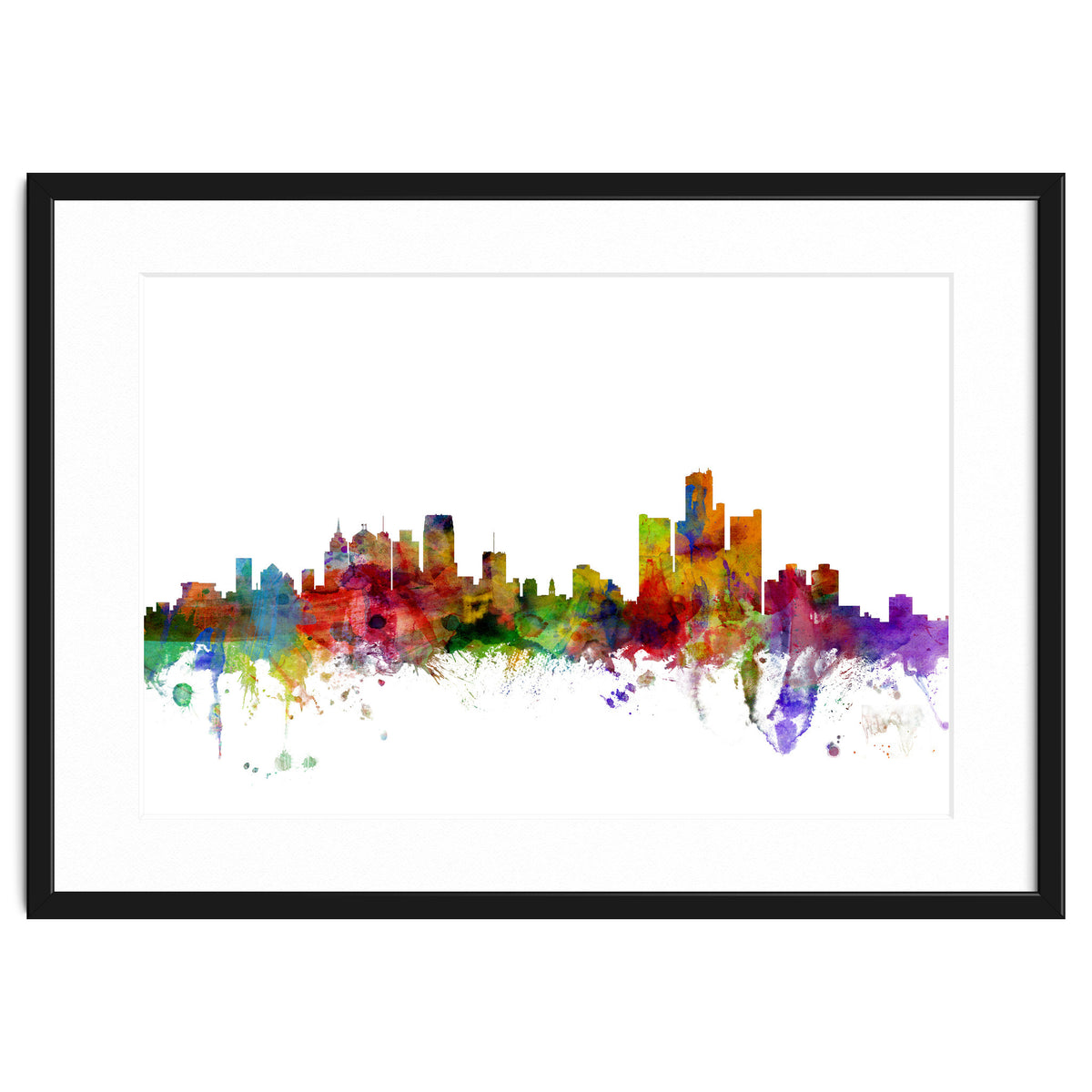 Detroit Michigan Skyline