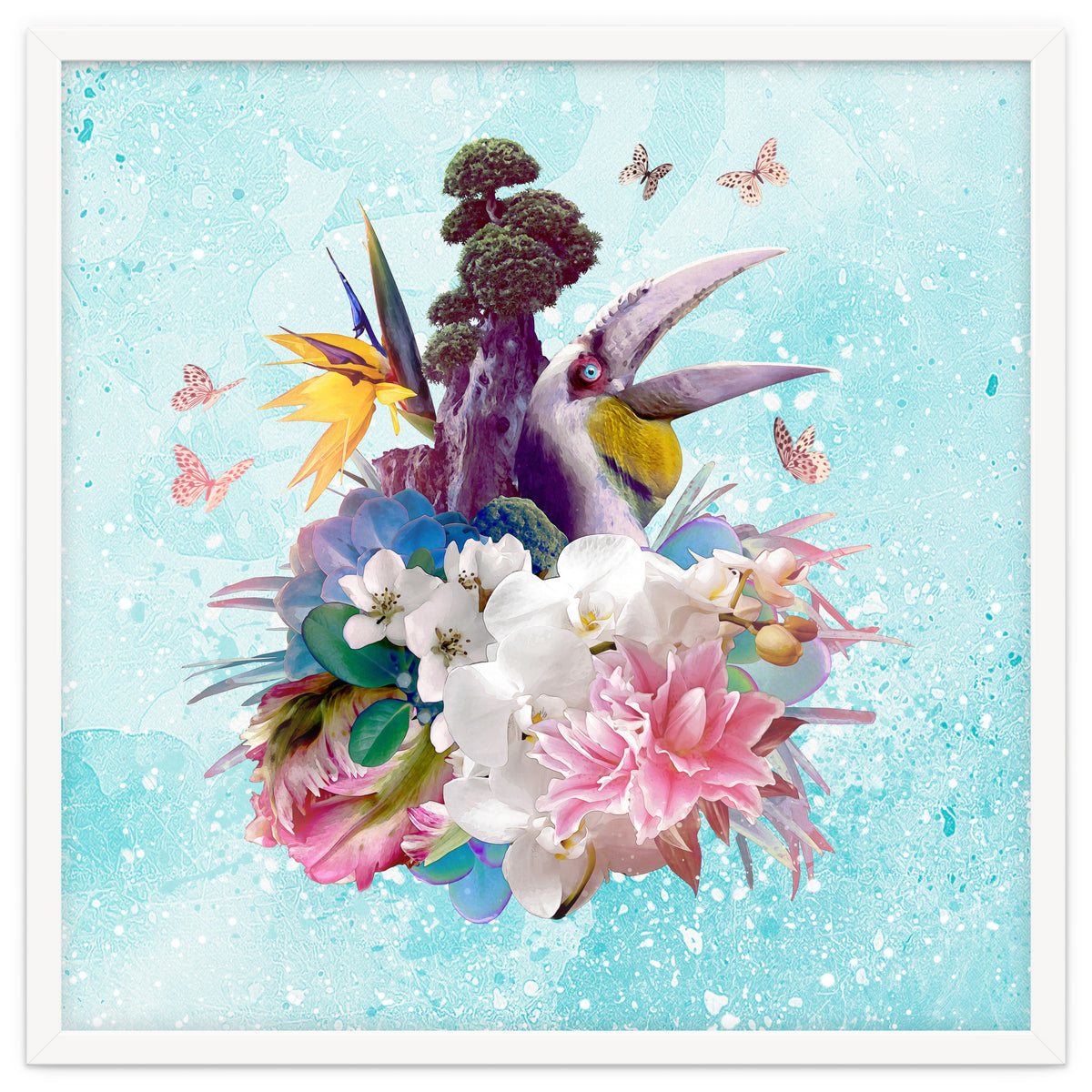 Floral Hornbill Blue