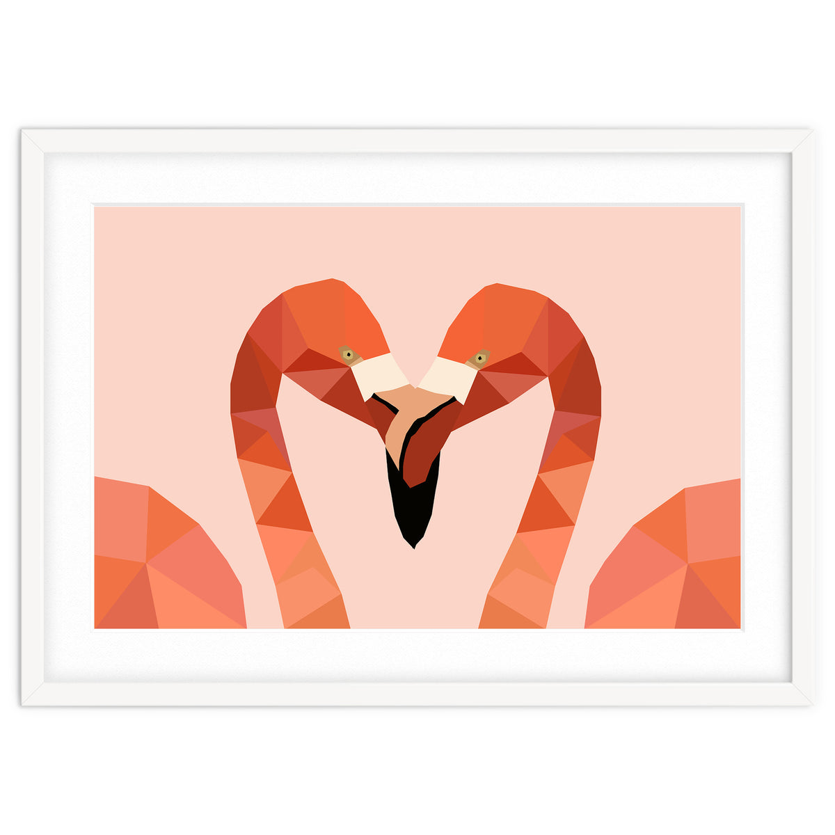 Flamingo Bird Low Poly Art