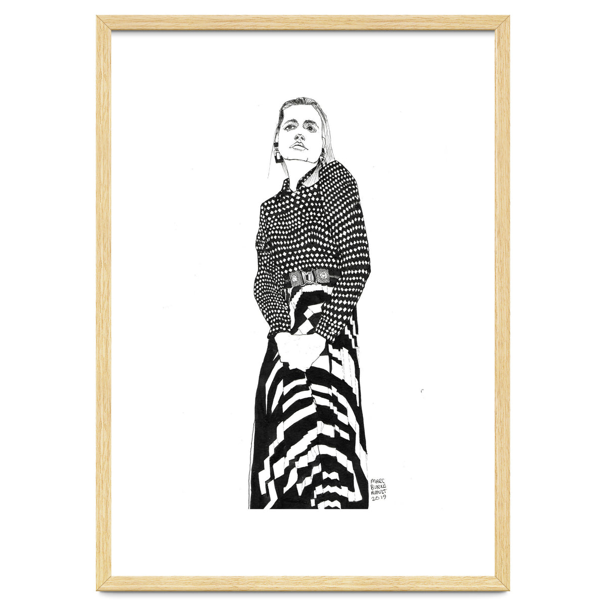 Untitled #40 - Woman in striped skirt