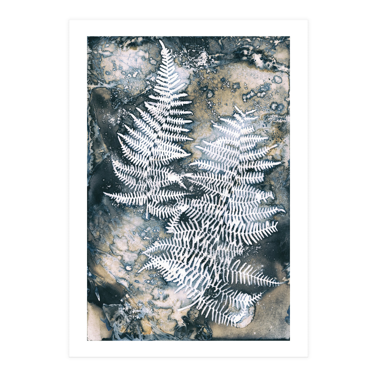 Indigo Blue Botanical Leaves No. 12 (Print Only)