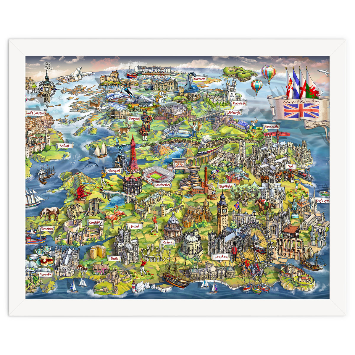 Illustrated Map Of The United Kingdom