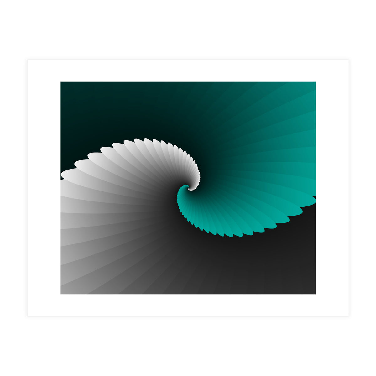 Turquoise Spiral Wings (Print Only)