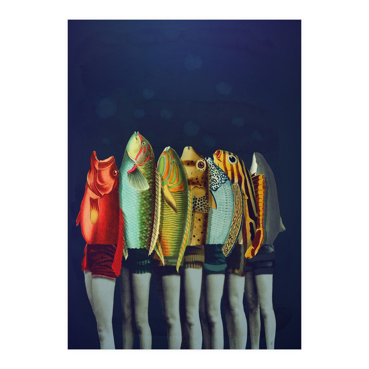 A Gaggle Of Reverse Mermaids (Print Only)