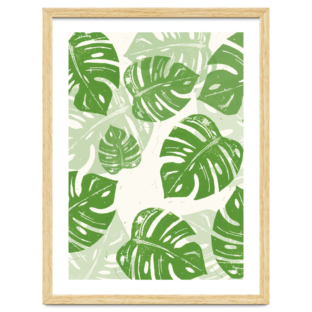 Linocut Monstera