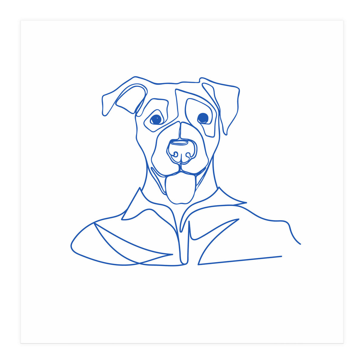 One Line Art Dog  (Print Only)