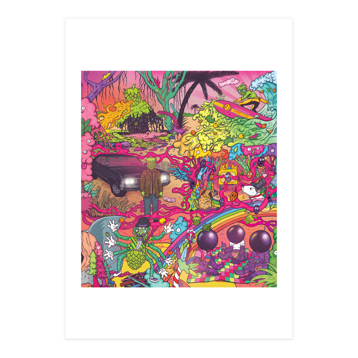 ABBEYDALE BREWERY COLLAB SERIES #2 FULL ILLUSTRATION - THORNBRIDGE, WILDE CHILD, RIDGESIDE, TORRSIDE, BOX SOCIAL, ORA BREWING (Print Only)