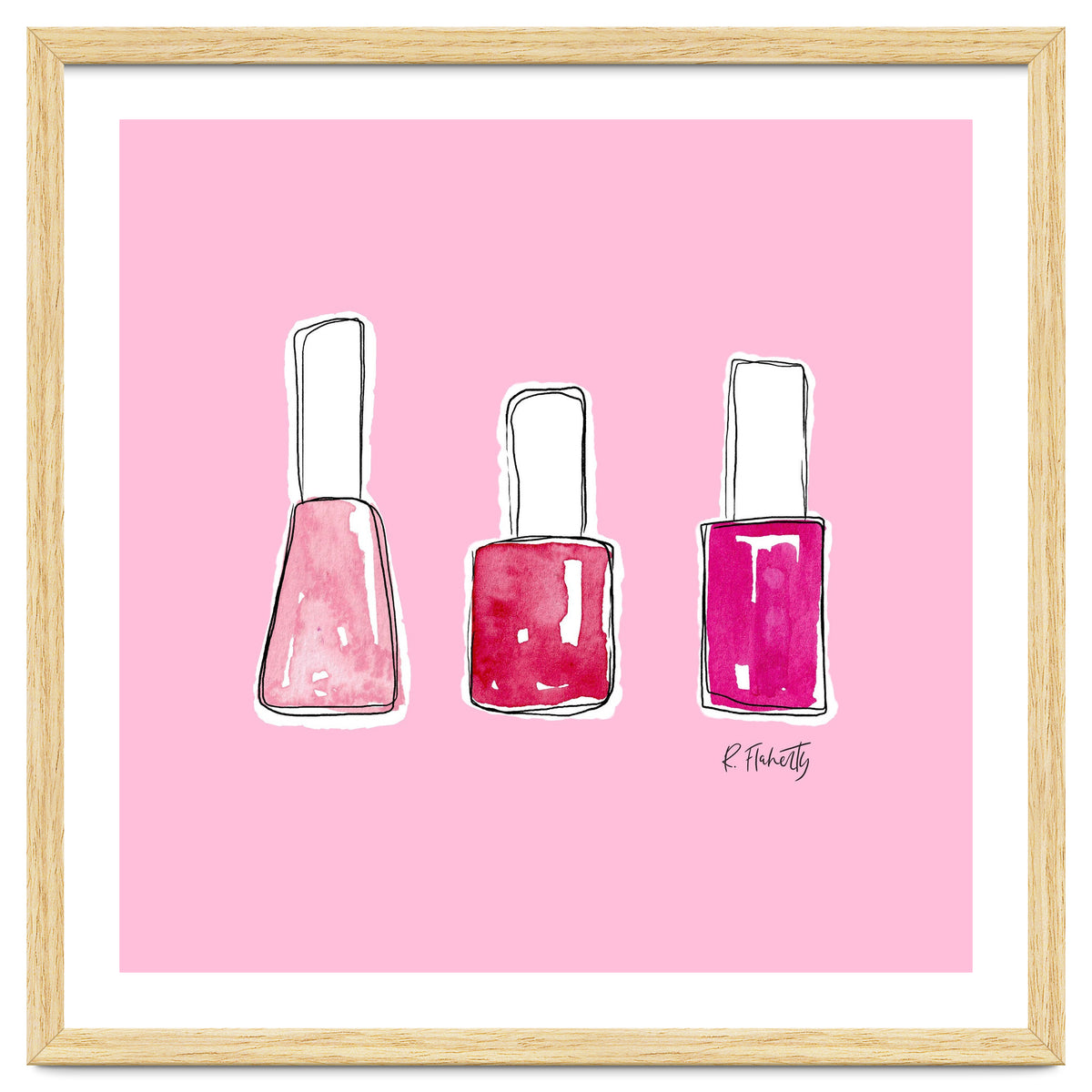 Nail Polish Watercolour | Pink